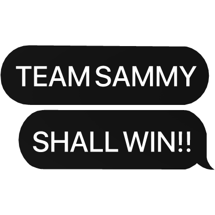 team sammy shall win!!! steal a brainrot text Roblox item