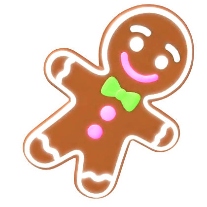 Emissive christmasd gingerbread cookie (glowing)