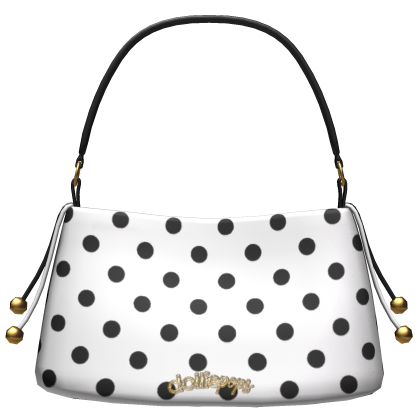 𝓓 | confetti polkadot bag - white & black