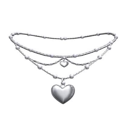 ★ENGBROX★ peace heart pearl necklace set EBNL23056SV 新世界独家] peace heart pearl necklace 项链set - engbrox