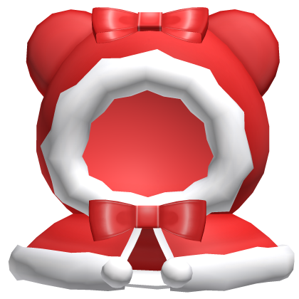 Cute Red Winter Bear Hood 3.0 Roblox item