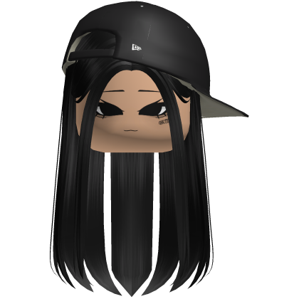 [FREE] Long Black Hair w Y2K Cap Cute Girl Face thumbnail