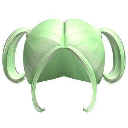 -',ৎ High Baby Pigtails with Bangs in Green