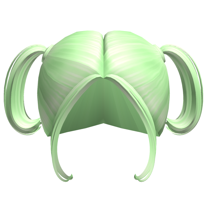 -',ৎ High Baby Pigtails with Bangs in Green