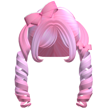 cute hot pink anime tornado pigtails