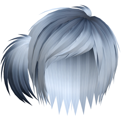 wispy emo side swept scene hair in blue Roblox item