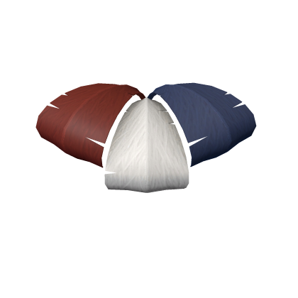 Medieval Bascinet Plume Red & blue