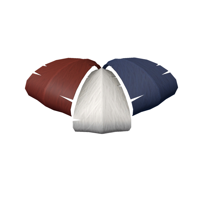 Medieval Bascinet Plume Red & blue