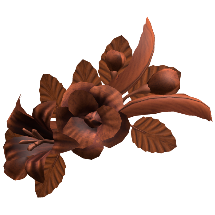 Orange Floral Feather Headpiece
