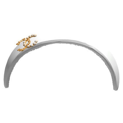 Elegant Old Money Vintage Desinger HeadBand White thumbnail