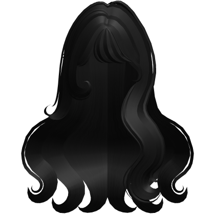 ♡ Cute Fluffy Wavy Hair w/ Bangs (Black)