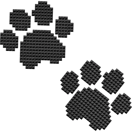♡ : black paws studded hair clips Roblox item