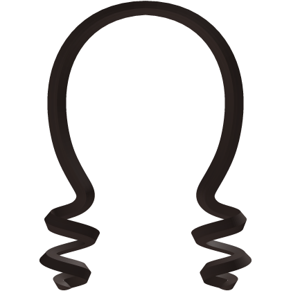 ♡ Dark Brown Cutesy Kawaii Curly Swirly Bangs Roblox item