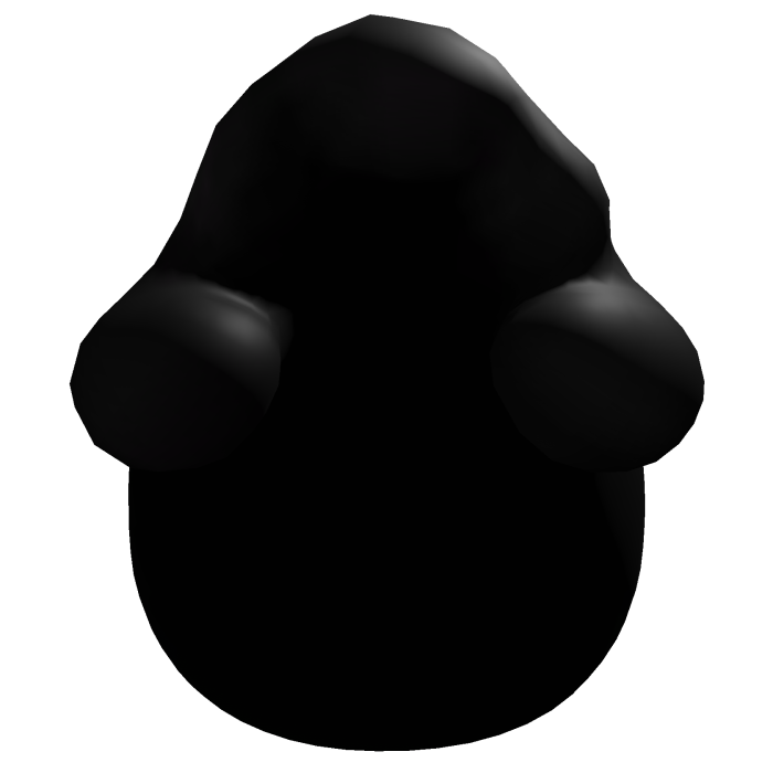 Black stylized big slime blob hair