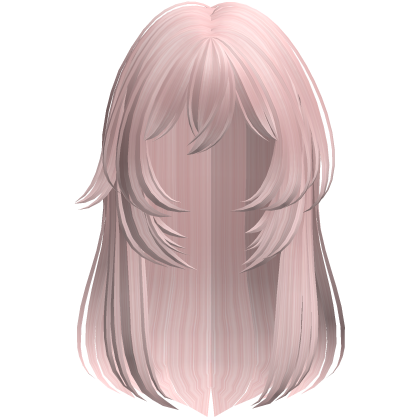 Long Straight Layered Wolf Cut Hair ♡ Pink Roblox item