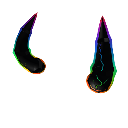 RGB Rainbow Cracked Demon Horns Roblox item