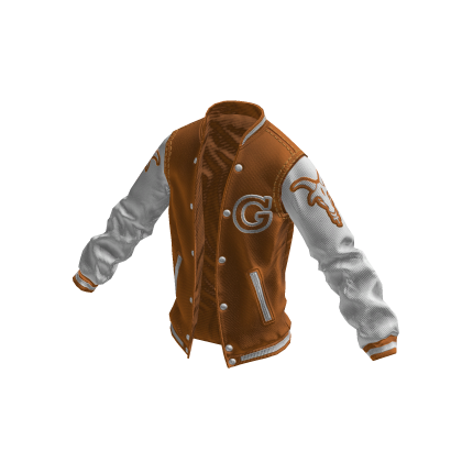 College Jacket | Orange White
