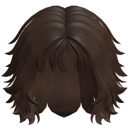 Roblox hair preview for Short messy wolf cut in Brown