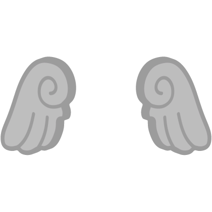 ♡ Cute Chibi Glowing Angel Wings in Grey