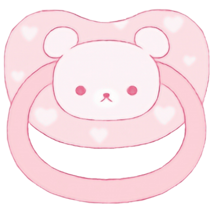 TB PNG Pink Teddy Bear Baby Pacifier Y2K Girly  Roblox decal