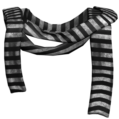 messy long distressed striped scarf