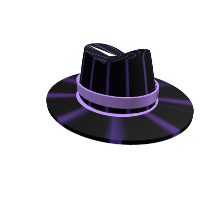 xyxsleeptyxyx pinstipe black and purple fedora