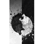 The White & Black Raided Saber Wolfs