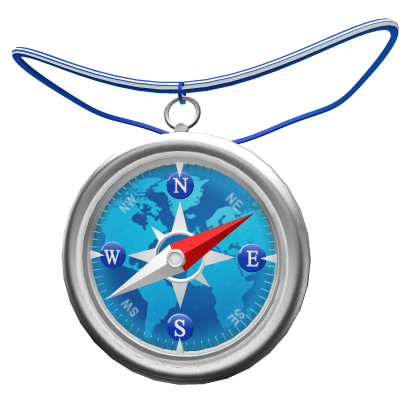 [1.0] Compass Blue Necklace (Frutiger Webcore) Roblox item