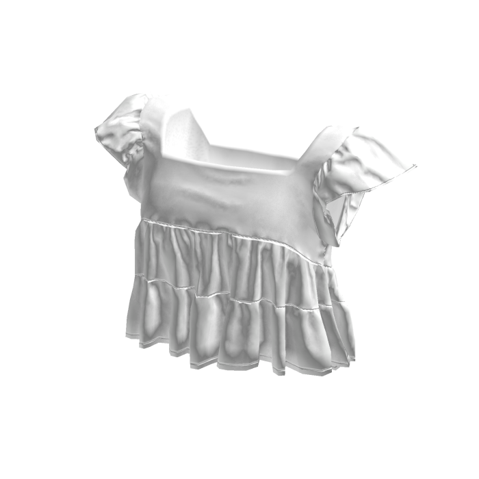 💜 Cottagecore Square Neck Crop Top_White