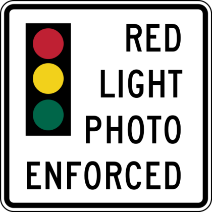 Red Light Photo Enforced Sign Roblox decal