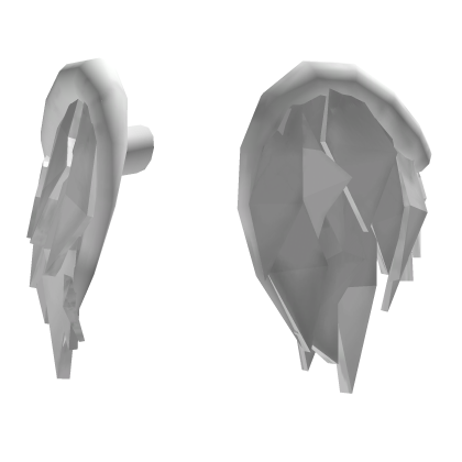 low poly shy angel wings