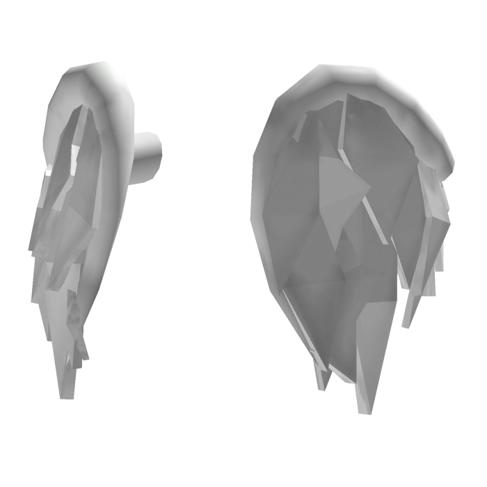 low poly shy angel wings