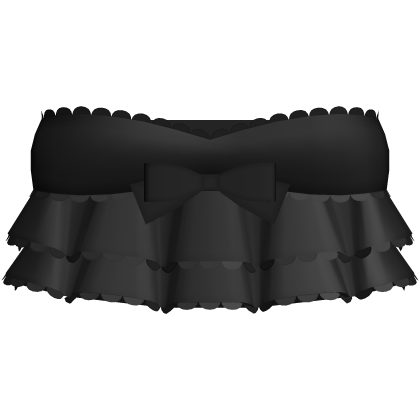 ʚ♡ɞ cute ruffled doll top in black thumbnail
