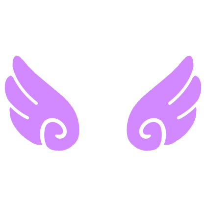 ♡ Cute Glowing Swirly Angel Wings in Purple