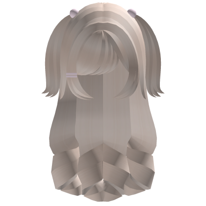 ♡ blonde long tuft cute kawai curly hair Roblox item