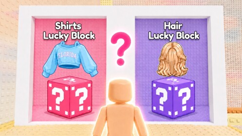 Would You Rather: Lucky Block Outfit Tower