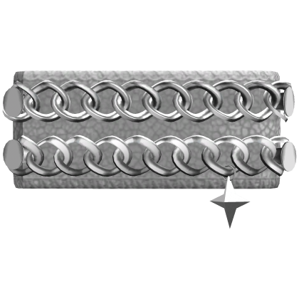 1.0 White Y2K Emo Arm Band Bracelet w Chains Star 
