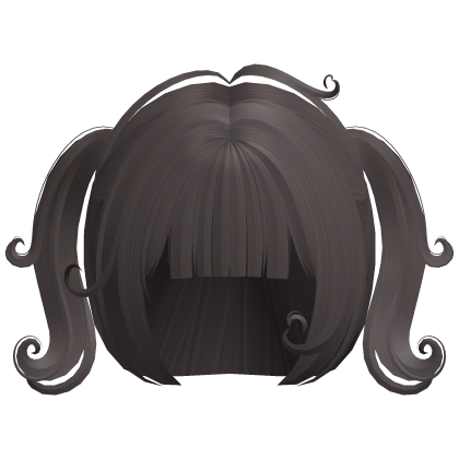 ♡ ꒰ cute swirly curly baby pigtails in ash brown Roblox item