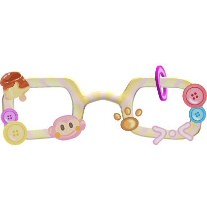 pastel decora kandi carmel pudding monkey glasses 