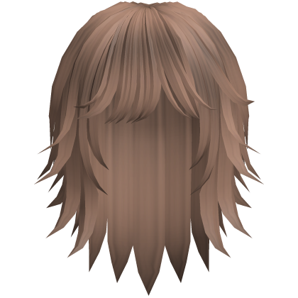 cute messy short moe hair in light brown Roblox item