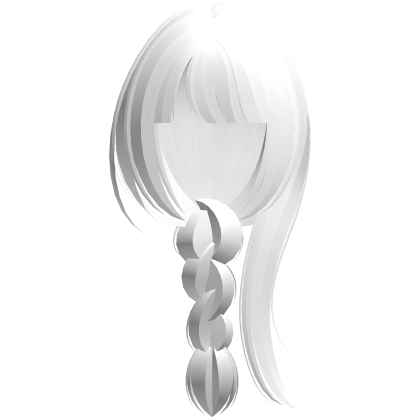 raiden shogun long anime braid white Roblox item