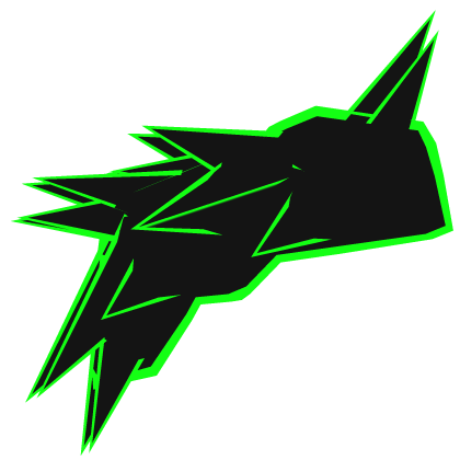 Green Cartoony Demon Knight Pauldron (LEFT)