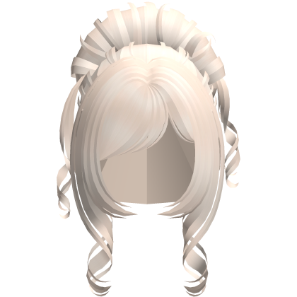 ♱ pretty curly high messy bun in blonde Roblox item