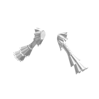 ✧♡✧ White Geo Ruffle Sleeves Elegant Pretty