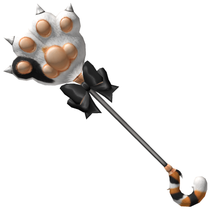 Cat Paws Lollipop Staff - Black White Calico Roblox item