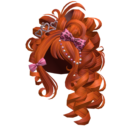 Pink Gyaru Curly Side Pony Orange Ginger Roblox item