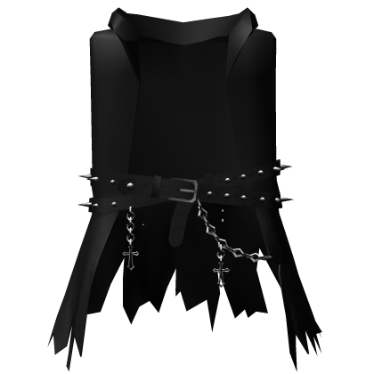Black Torn Trench Coat w/ Chains