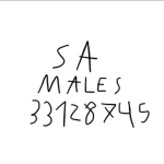 字 SA Males