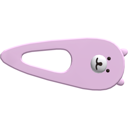 kawaii pink joke bear hairclip