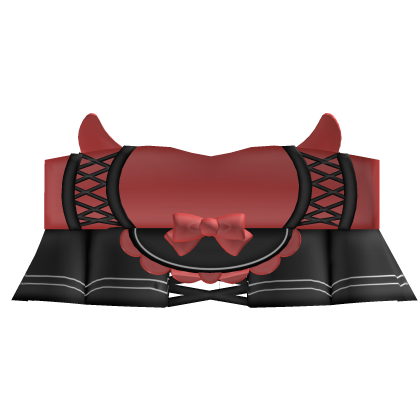 ୨୧ spooky cutesy devil red & black lace halloween